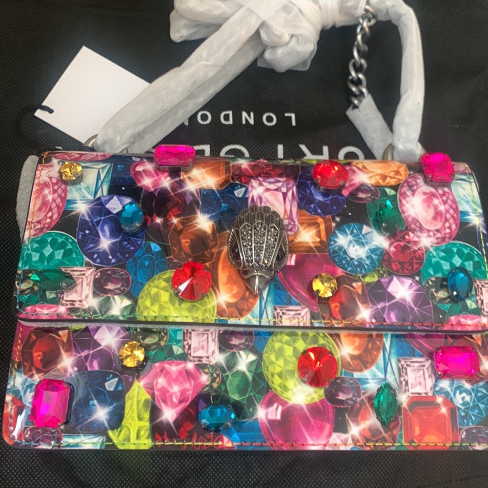 Kurt Geiger London Small Shoreditch Embellished Leather Crossbody Bag - Picture 3 of 17